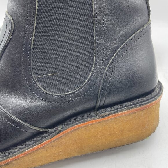 Swedish Hasbeens Women's Leather Crepe Sole Chelsea Boots Size Eu 41 Us 10 Italy - Picture 3 of 10
